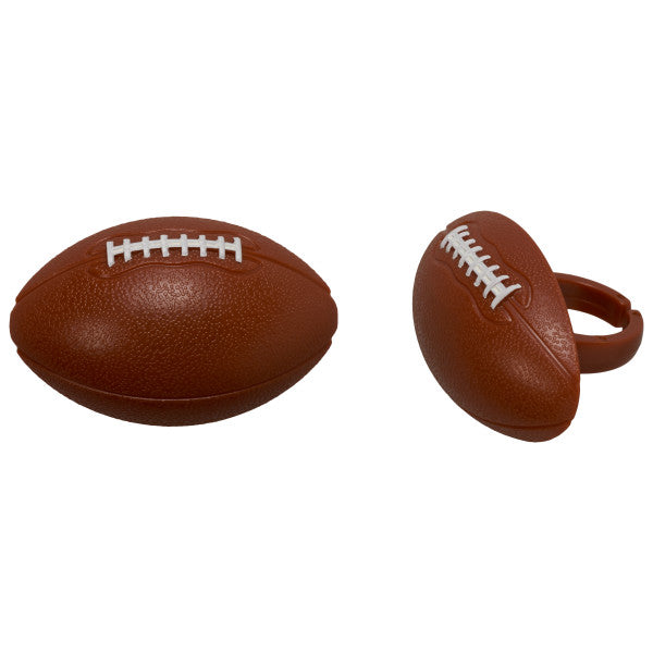 Football Cupcake Rings, 12 ct