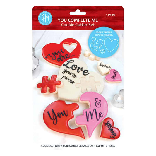 YOU COMPLETE ME 5 PC COOKIE CUTTER SET