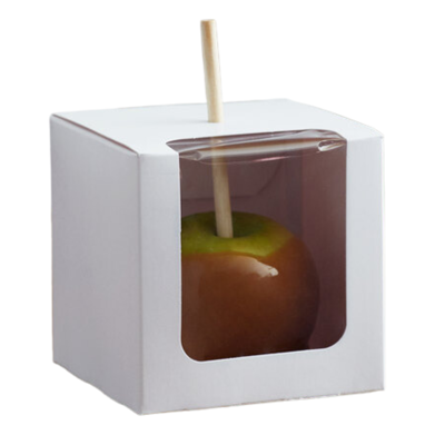 White Candy Apple Box, 4"