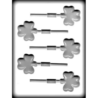 Shamrock Sucker Hard Candy Mold, 2"