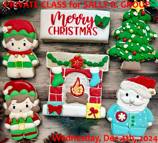 Wednesday 12/4/2024: Sally's PRIVATE Sugar Cookie Decorating class - Christmas theme