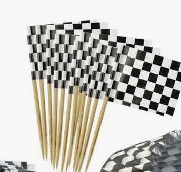Flags Race cupcake topper, 24ct
