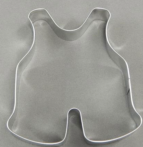 4" Baby Overall cookie cutter