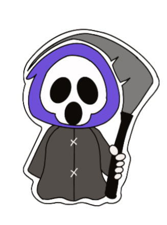 Grim reaper cookie cutter, 3.5in