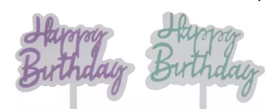 Happy Birthday Topper, 6ct
