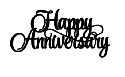 Anniversary cake topper