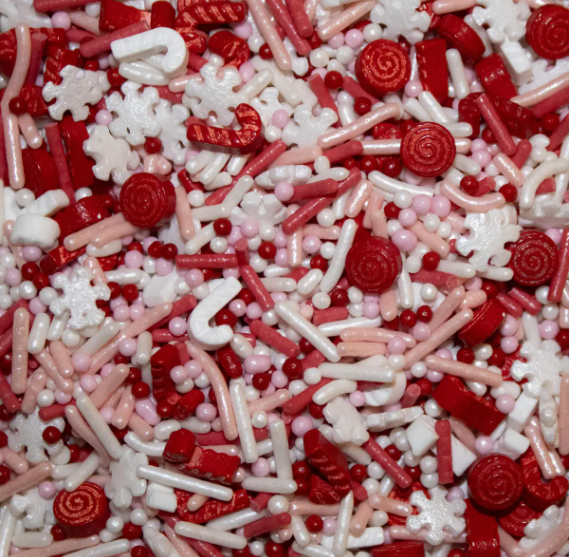 Candy Cane Shaped Sprinkles