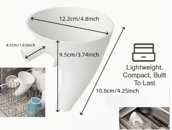 Flour Funnel for Kitchen Aid Mixer