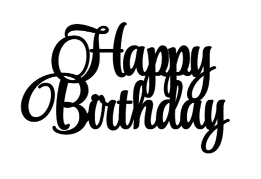 Happy Birthday Cake topper