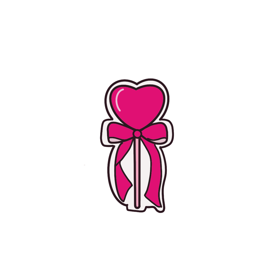 Heart with bow Cutter, 4in