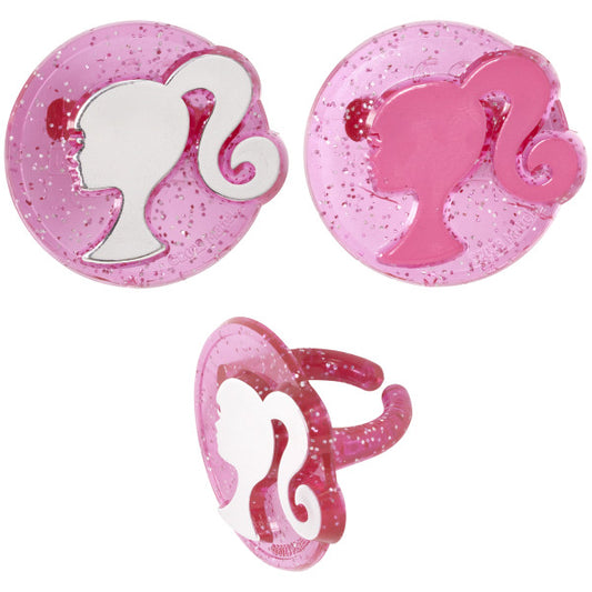 Barbie™ Silhouette Cupcake Rings, 12ct