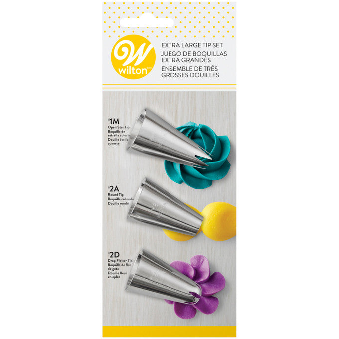 Extra Large Decorating Tip Set, 3-Piece