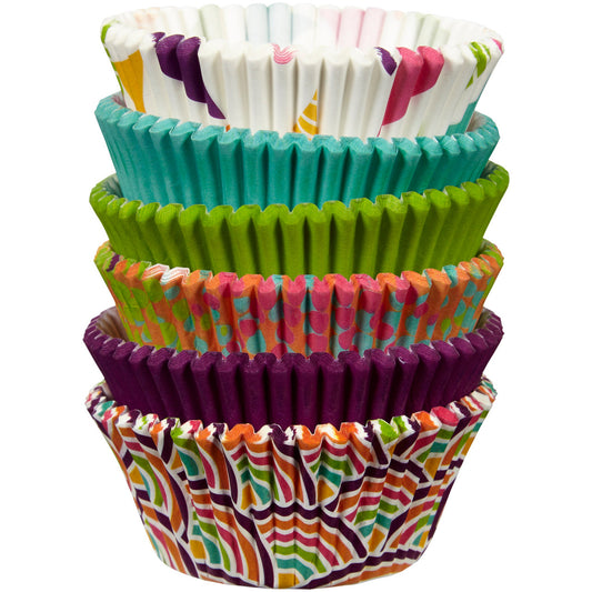 Assorted Colors and Patterns Cupcake Liners, 150-Count