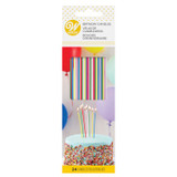 Colorful Long and Thin Birthday Candle Set, 24-Count