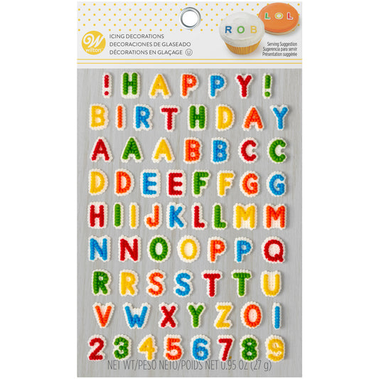 Happy Birthday Letters and Numbers , 68-Count