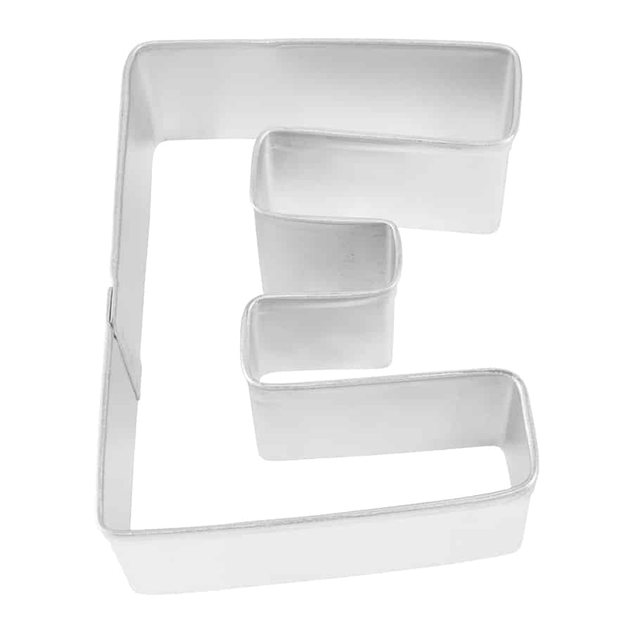 LETTER E COOKIE CUTTER (3″)