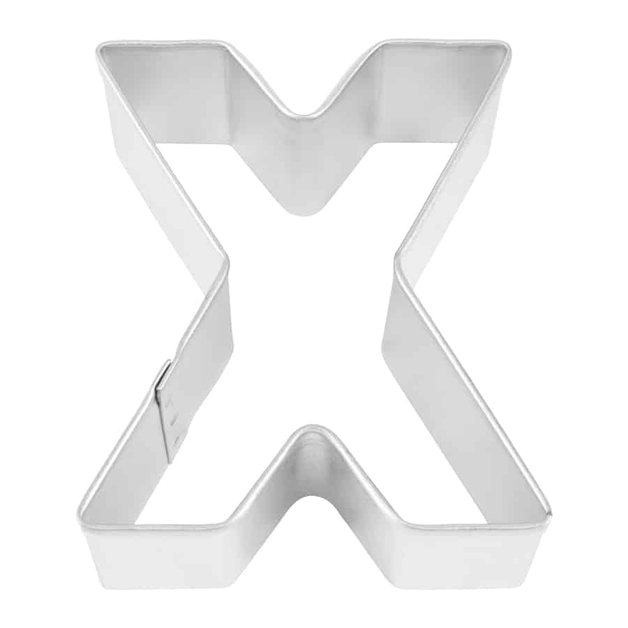LETTER X COOKIE CUTTER (2.75″)