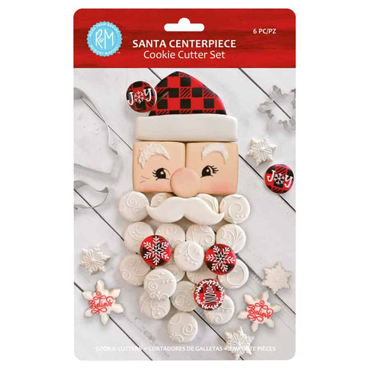 SANTA CENTERPIECE 6 PC COOKIE CUTTER SET