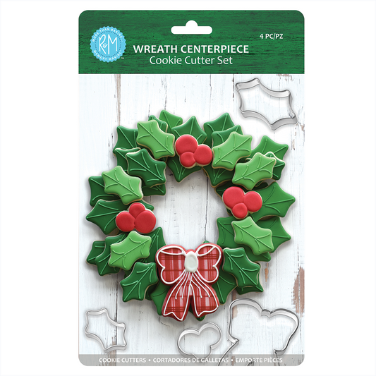WREATH CENTERPIECE 4 PC COOKIE CUTTER SET