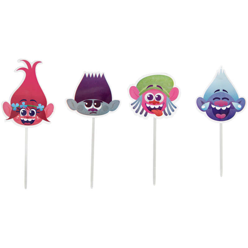 DreamWorks Trolls Cupcake Toppers, 24-Count