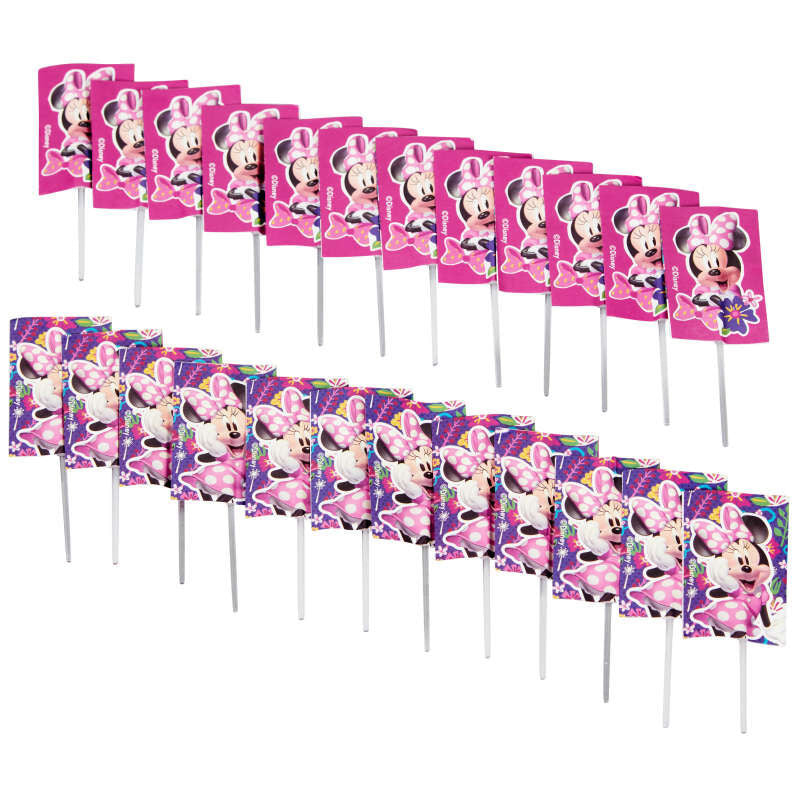 Disney Junior Minnie Mouse Cupcake Toppers, 24-Count