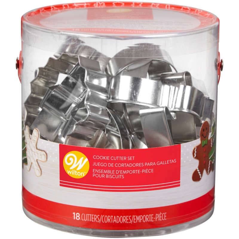 Christmas Cookie Cutters, 18-Piece Metal Set