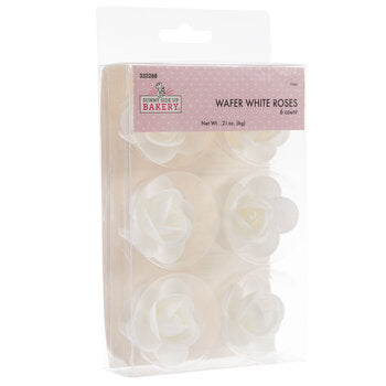 Wafer white roses