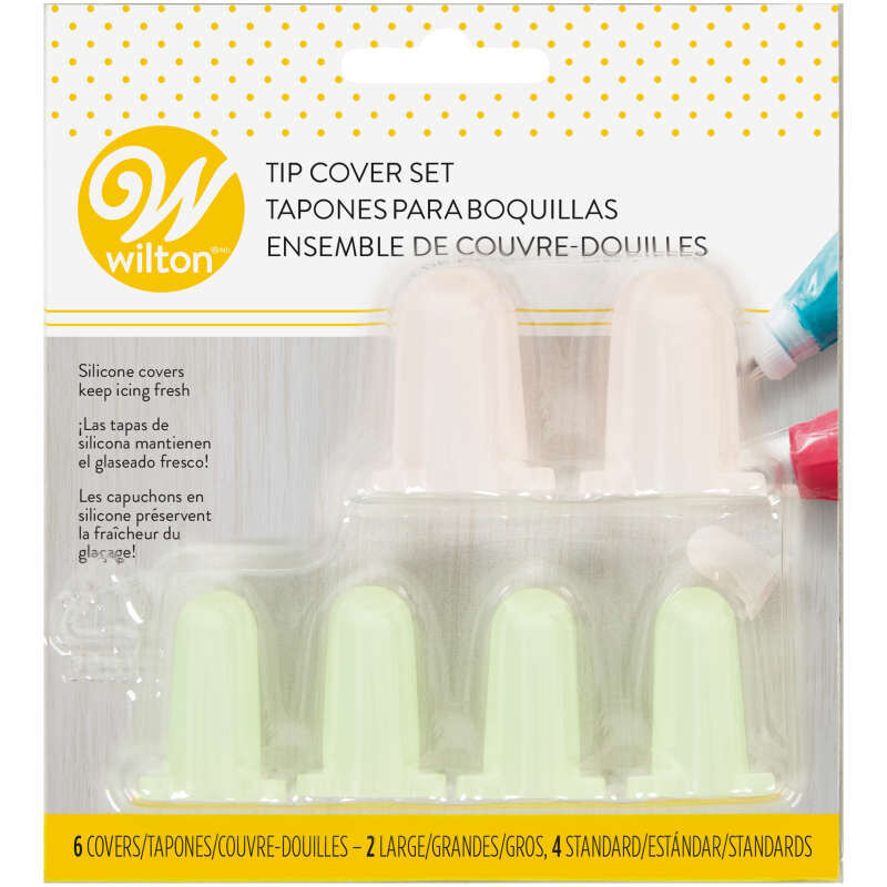 Silicone Cake Decorating Frosting Tip Cover Set, 6-Piece