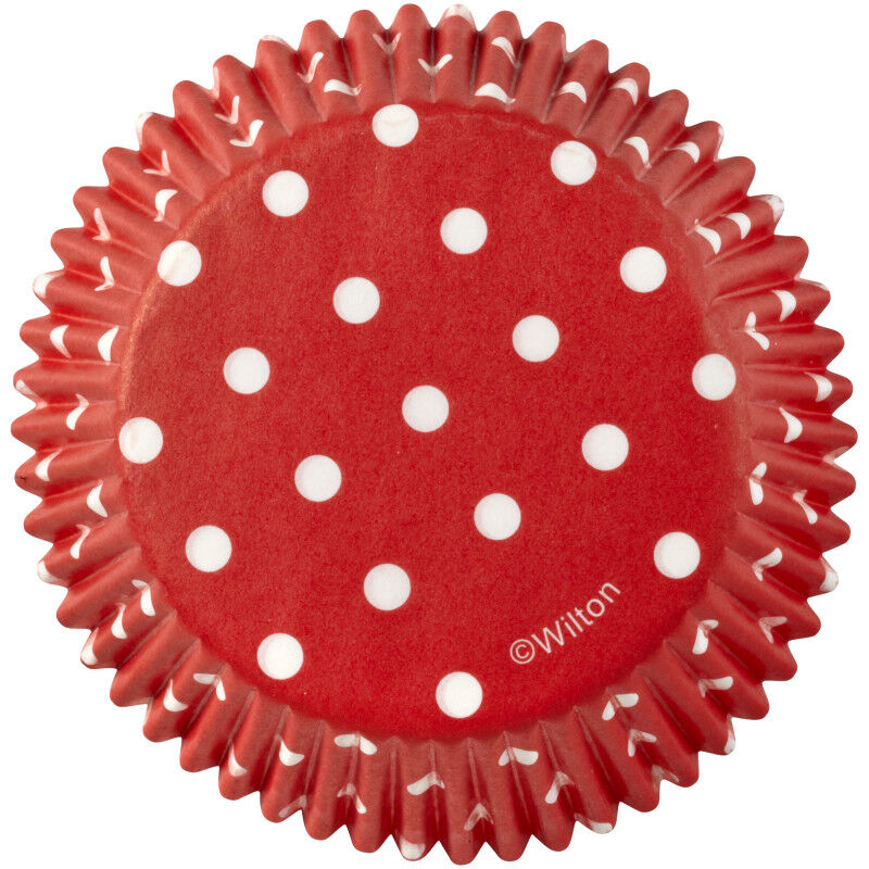 Red with White Polka Dots Cupcake Liners, 75-Count