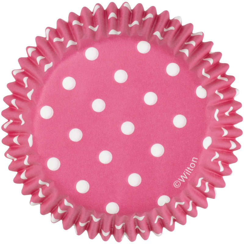 Pink Dots Standard Cupcake Liners, 75-Count