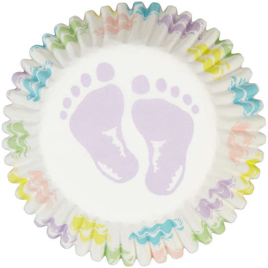 Baby Feet Cupcake Liners, 75-Count