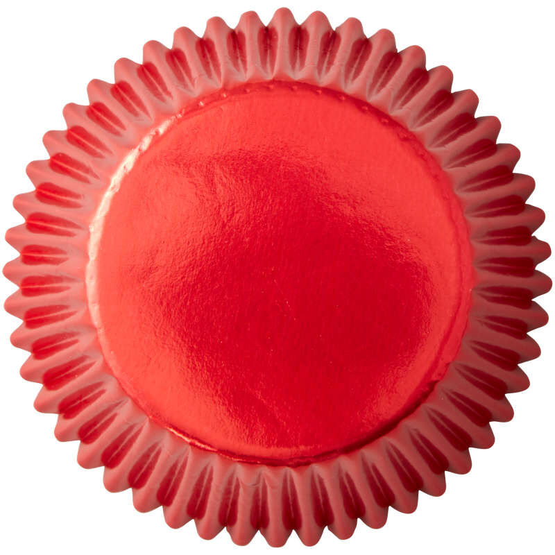 Red Foil Cupcake Liners, 24-Count