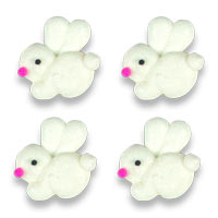 Mini White Bunnies, 8ct