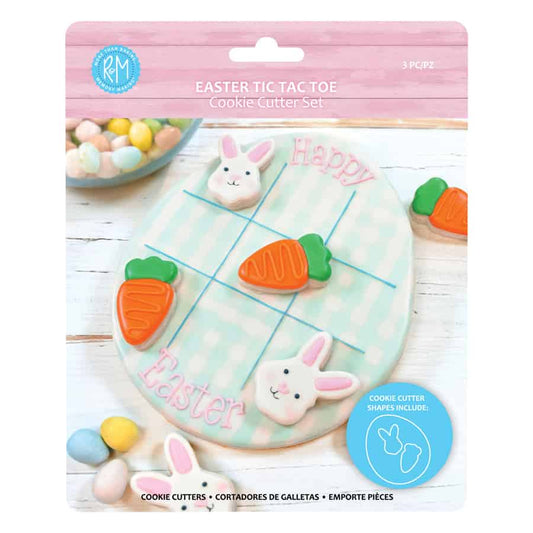 EASTER TIC TAC TOE 3 PC COOKIE CUTTER SET