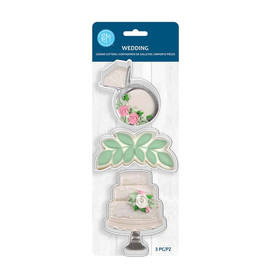 WEDDING 3 PC COOKIE CUTTER SET