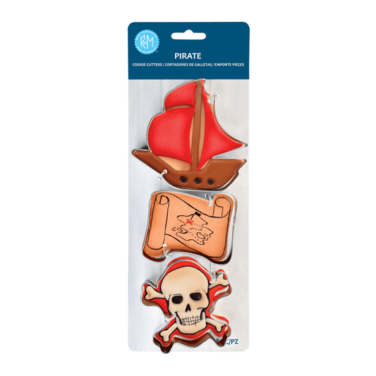 PIRATE 3 PC COOKIE CUTTER SET