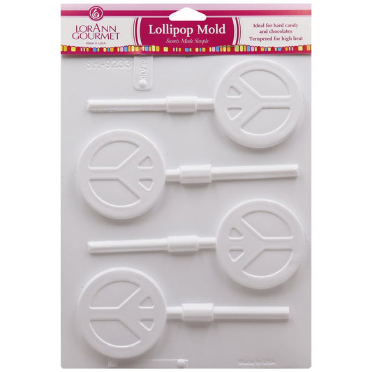 Peace Sign Lollipop Sheet Mold