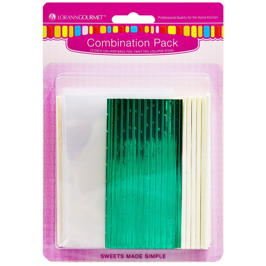 Lollipop Sticks, Bags & Twist Ties Combo Pack