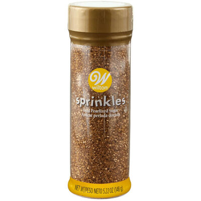 Gold Pearlized Sugar Sprinkles, 5.25 oz.