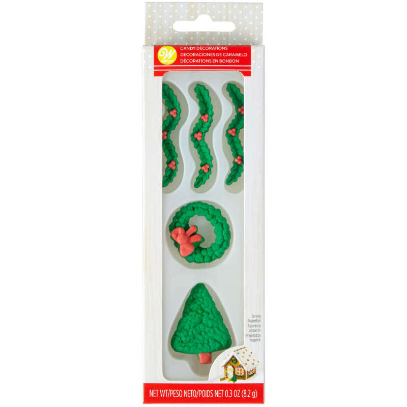 Gingerbread House Holiday Trim Candy Decorations, 5-Count