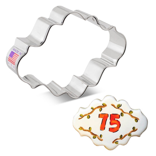 Oval Plaque Cookie Cutter 4"