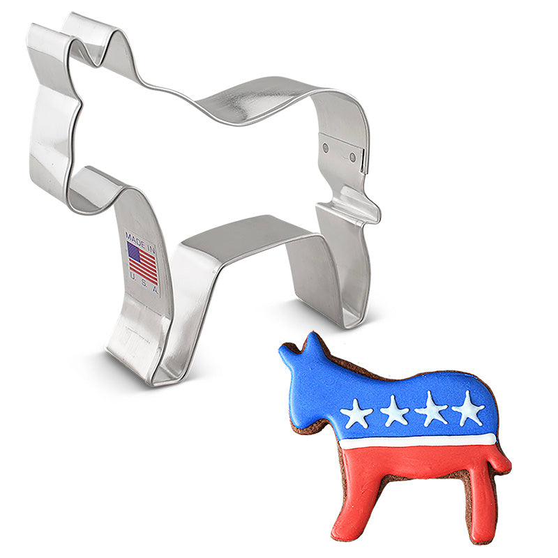 Democratic Donkey Cookie Cutter 3 7/8"