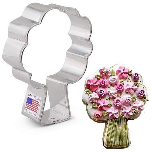 Apple Tree/Flower Bouquet Cookie Cutter 3 5/8"