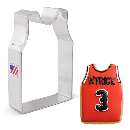 Sleeveless Basketball Jersey Cookie Cutter 4"