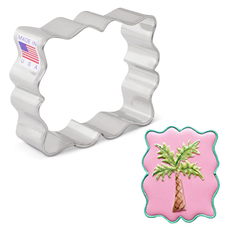 SweetAmbs' Small Fanciful Plaque Cookie Cutter 2 3/8" x 2 7/8"