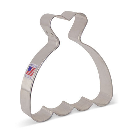 Wedding Dress Cookie Cutter 4"