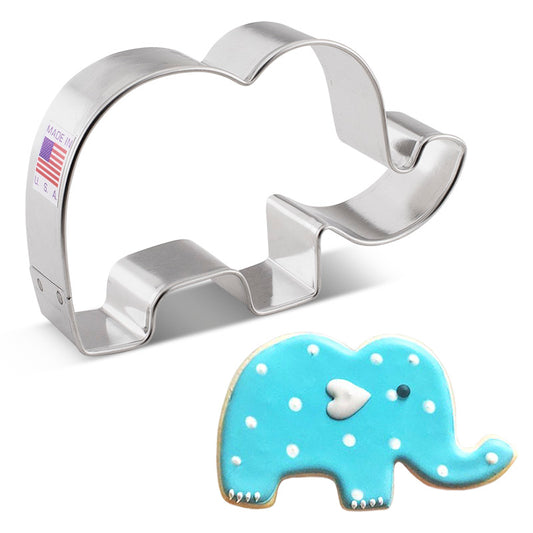 Cute Elephant Cookie Cutter 4 1/8"