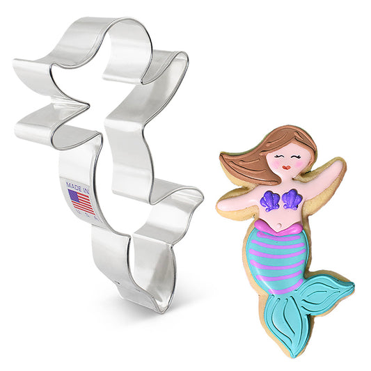 Mermaid Cookie Cutter 4 1/2"