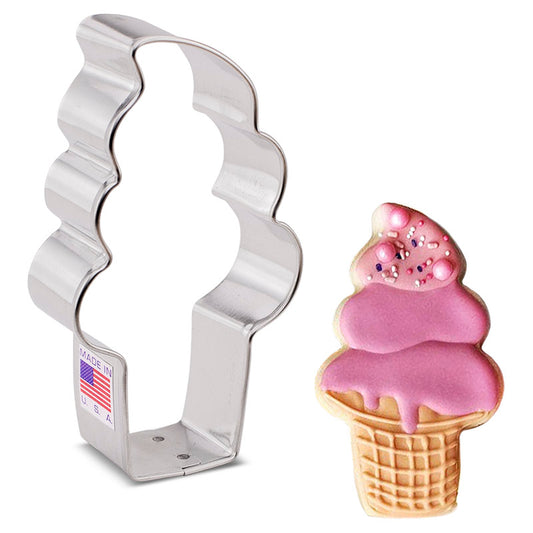 Soft Serve Ice Cream Cookie Cutter 4' x 2 1/2'