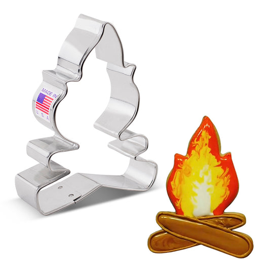 Campfire Cookie Cutter 4" x 3"